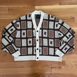 Abercrombie & Fitch Cropped Crochet Style Cardigan